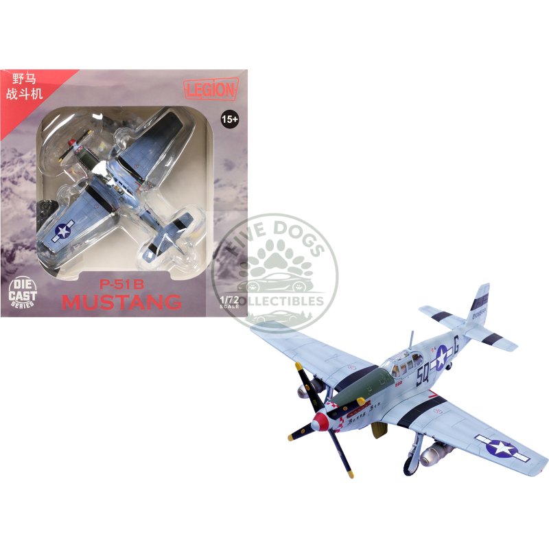 north american p 51b mustang aircraft "bonny bea 504th fighter squadron 339th fighter group" (1944) united states army air forces 1/72 diecast model airplane by legion