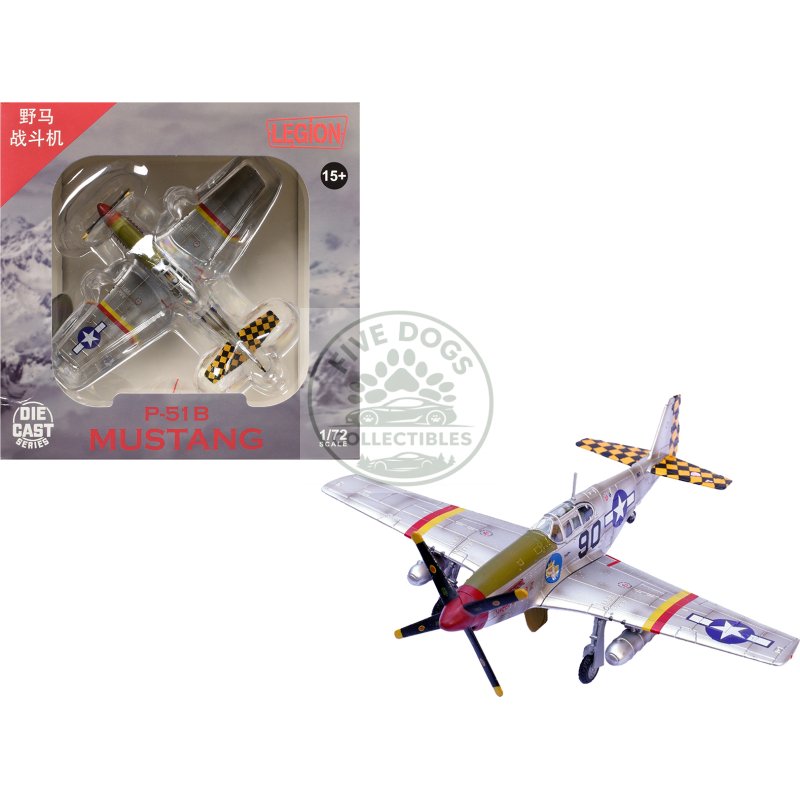 north american p 51b mustang aircraft "sweet clara ii 319th fighter squadron 325th fighter group" (1944) united states army air forces 1/72 diecast model airplane by legion