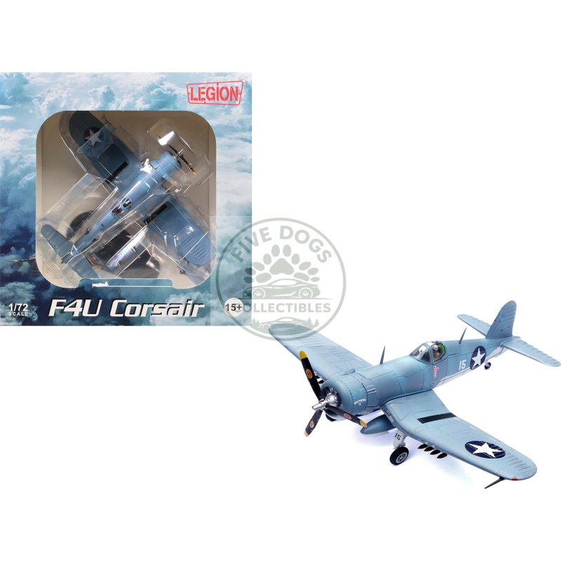 vought f4u 1 corsair fighter plane "daphne 'c' 2nd lt. james n. cupp vmf 213 hell hawks guadalcanal" (1943) united states marines 1/72 diecast model airplane by legion