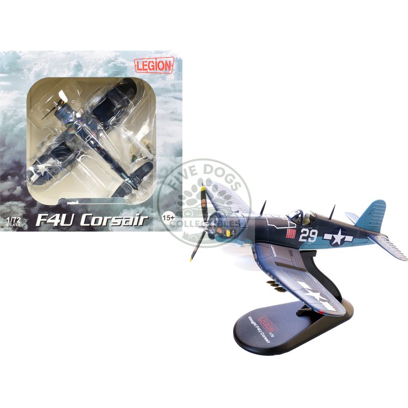 vought f4u 1a corsair fighter aircraft "ace ira kepford vf 17 jolly rogers bougainville solomon islands" (1944) united states navy 1/72 diecast model by legion
