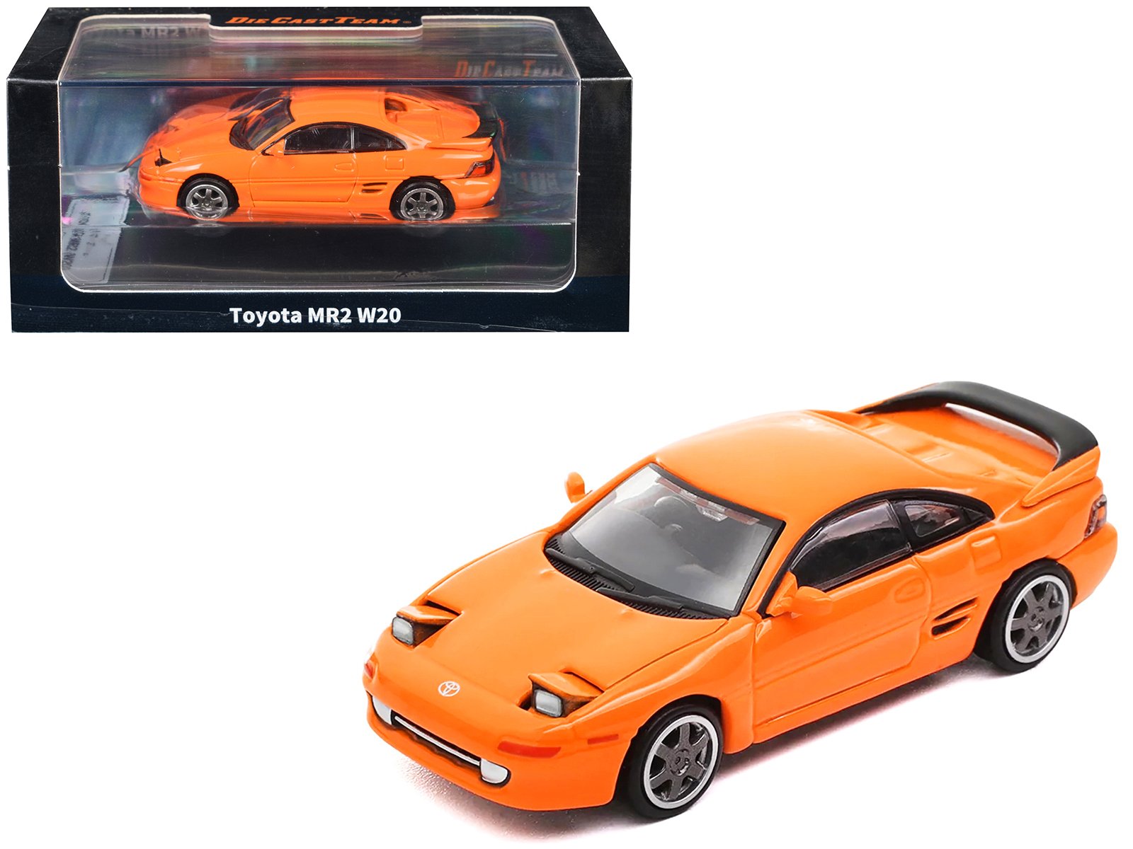 toyota mr2 w20 rhd (right hand drive) orange 1/64 diecast model car by die cast team toyota mr2 w20 rhd (right hand drive) orange 1/64 diecast model car by die cast team