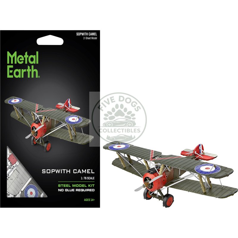 model kit sopwith camel aircraft "world war i" british royal flying corps (moderate difficulty) steel model by metal earth