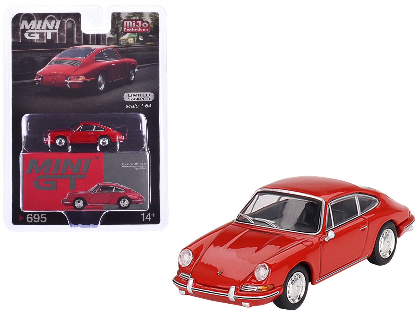 1963 porsche 901 signal red limited edition to 4200 pieces worldwide 1/64 diecast model car by mini gt 1963 porsche 901 signal red limited edition to 4200 pieces worldwide 1/64 diecast model car by mini gt