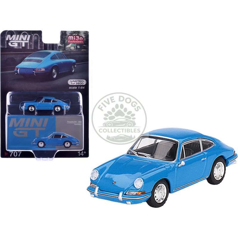 1963 porsche 901 blue "quickblau" limited edition to 3600 pieces worldwide 1/64 diecast model car by mini gt