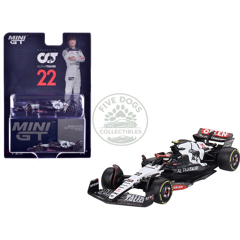 alphatauri at04 #22 yuki tsunoda formula one f1 "australian gp" (2023) limited edition 1/64 diecast model car by mini gt