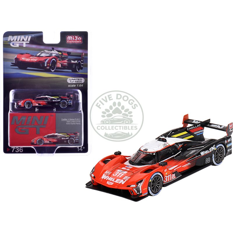 cadillac v series.r #311 jack aitken pipo derani alexander sims "action express racing" "24 hours of le mans" (2023) limited edition to 4800 pieces worldwide 1/64 diecast model car by mini gt