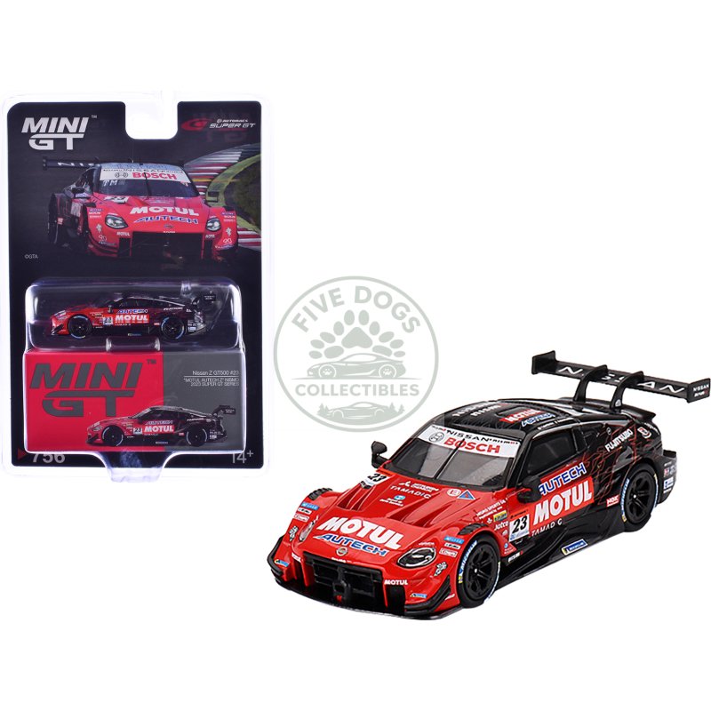 nissan z gt500 #23 tsugio matsuda ronnie quintarelli "nismo" "super gt series" (2023) limited edition 1/64 diecast model car by mini gt