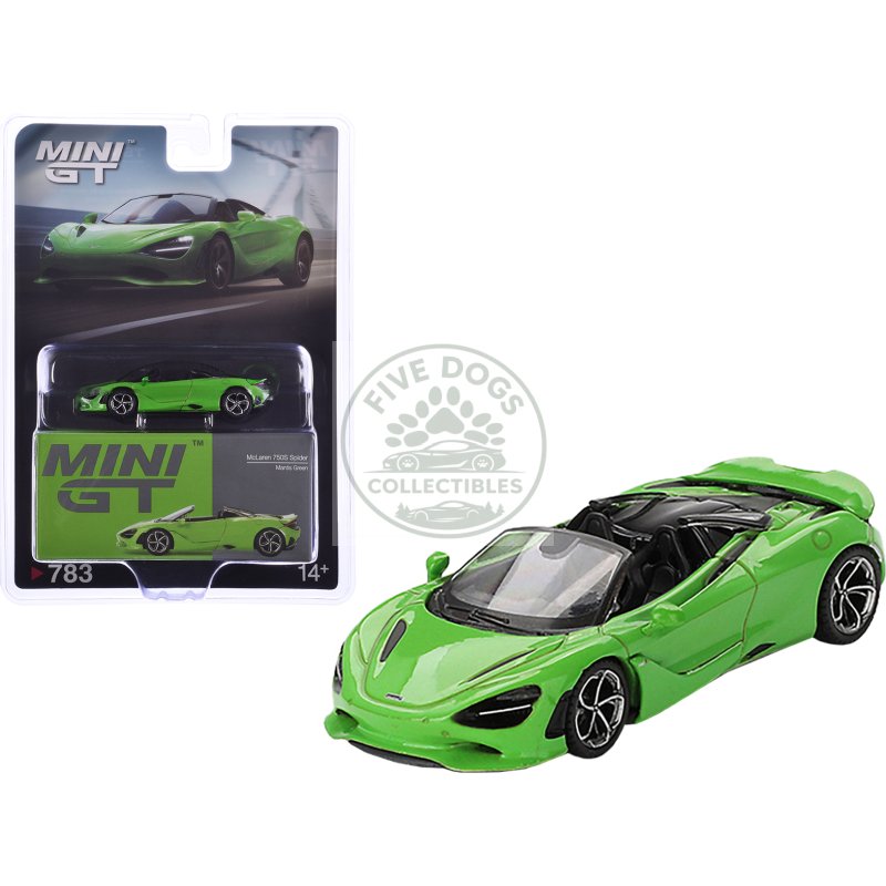 mclaren 750s spider mantis green limited edition 1/64 diecast model car by mini gt