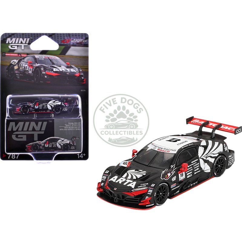 honda nsx gt "type s" gt500 #16 nirei fukuzumi hiroki otsu "arta" "super gt series" (2023) limited edition 1/64 diecast model car by mini gt