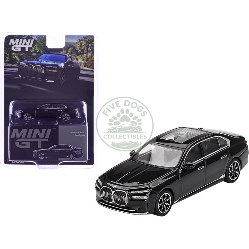 bmw i7 xdrive60 black sapphire limited edition 1/64 diecast model car by mini gt