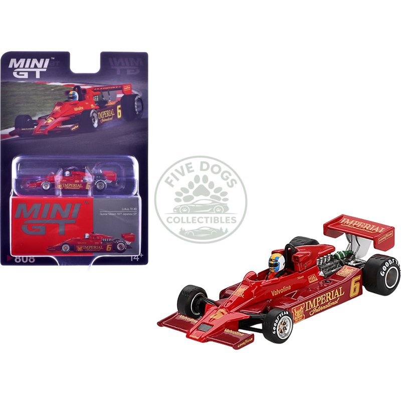 lotus 78 #6 gunnar nilsson "john player team lotus" formula one f1 "japanese gp" (1977) limited edition 1/64 diecast model car by mini gt
