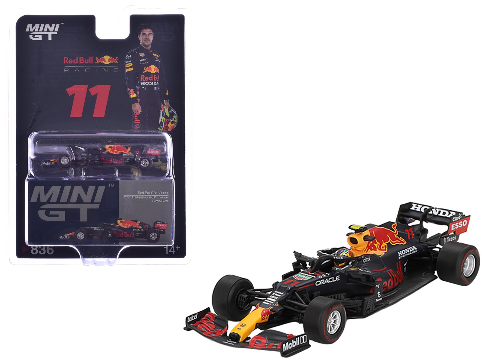 red bull rb16b #11 sergio perez winner formula one f1 "azerbaijan gp" (2021) limited edition 1/64 diecast model car by mini gt red bull rb16b #11 sergio perez winner formula one f1 "azerbaijan gp" (2021) limited edition 1/64 diecast model car by mini gt