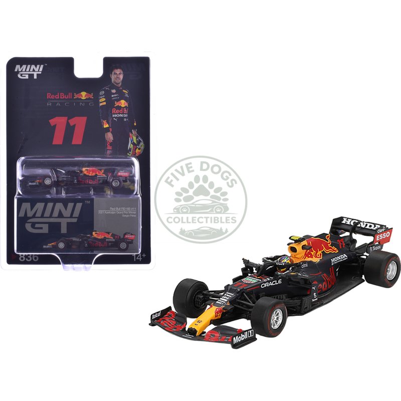 red bull rb16b #11 sergio perez winner formula one f1 "azerbaijan gp" (2021) limited edition 1/64 diecast model car by mini gt