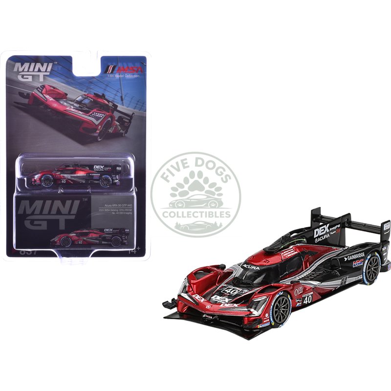 acura arx 06 gtp #40 louis deletraz colton herta jordan taylor "wayne taylor racing with andretti" winner imsa "12 hours of sebring" (2024) limited edition 1/64 diecast model car by mini gt