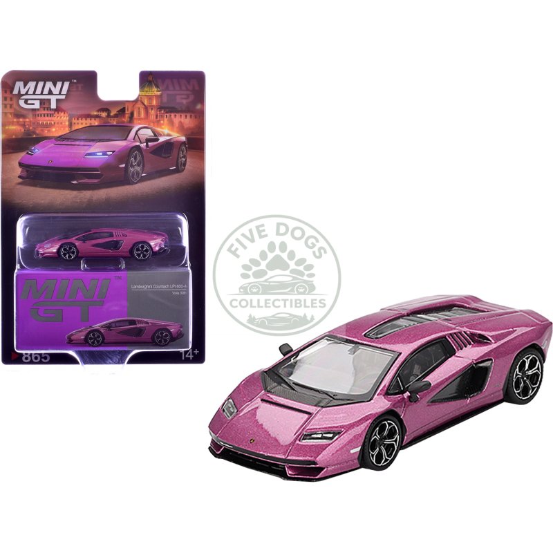 lamborghini countach lpi 800 4 viola 30th metallic limited edition 1/64 diecast model car by mini gt