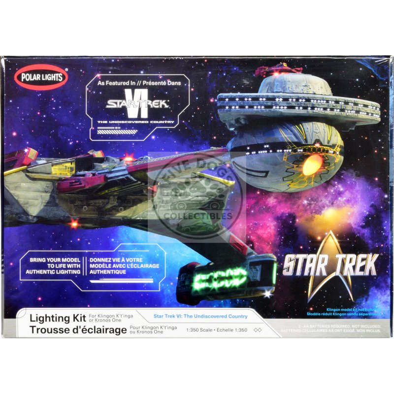 skill 2 model kit lighting kit for klingon kronos one spaceship "star trek vi: the undiscovered country" (1991) movie 1/350 scale model by polar lights