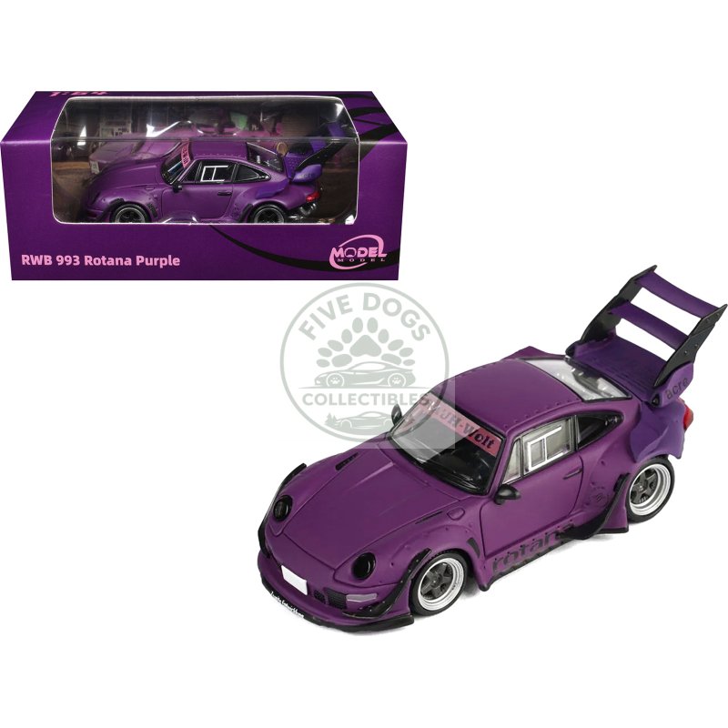 rwb 993 rotana matt purple 1/64 diecast model car by model model