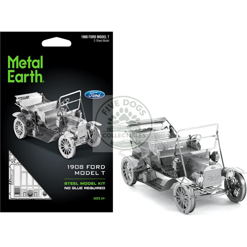model kit 1908 ford model t metal (moderate difficulty) steel model by metal earth
