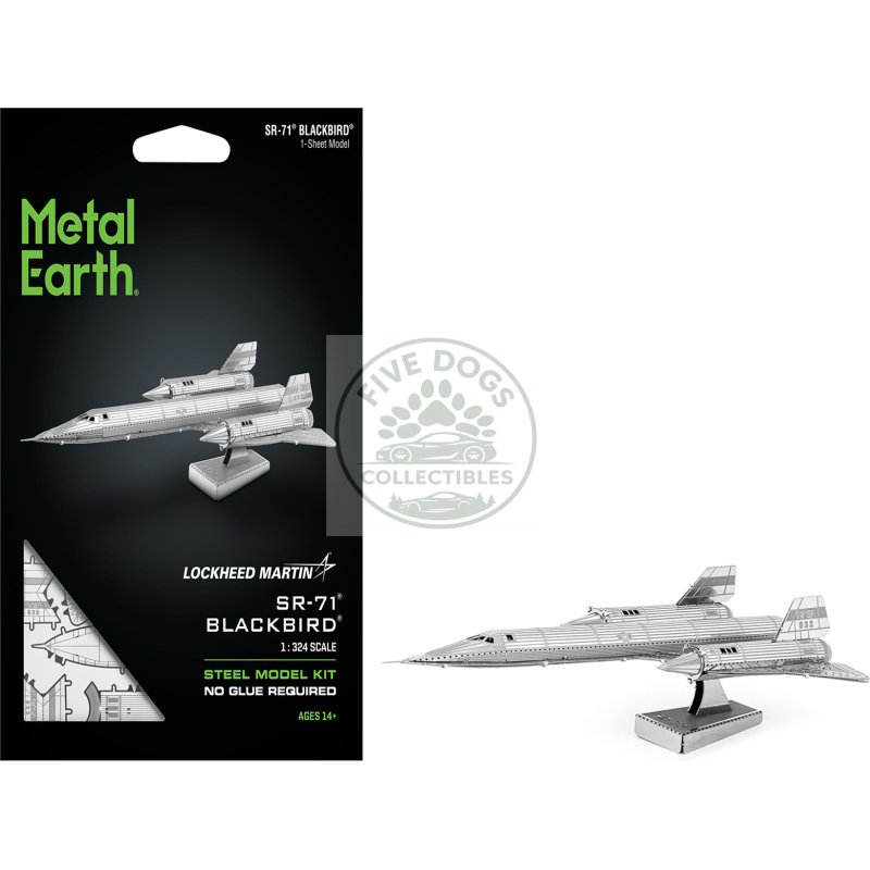 model kit lockheed martin sr 71 blackbird aircraft (moderate difficulty) steel model by metal earth