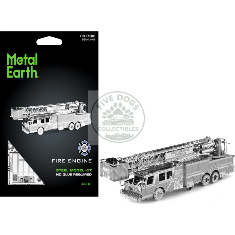 model kit fire engine "fort johnson tower 6" (moderate difficulty) steel model by metal earth