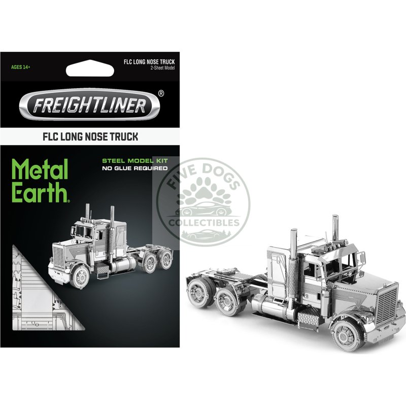 model kit freightliner flc long nose truck (challenging difficulty) steel model by metal earth