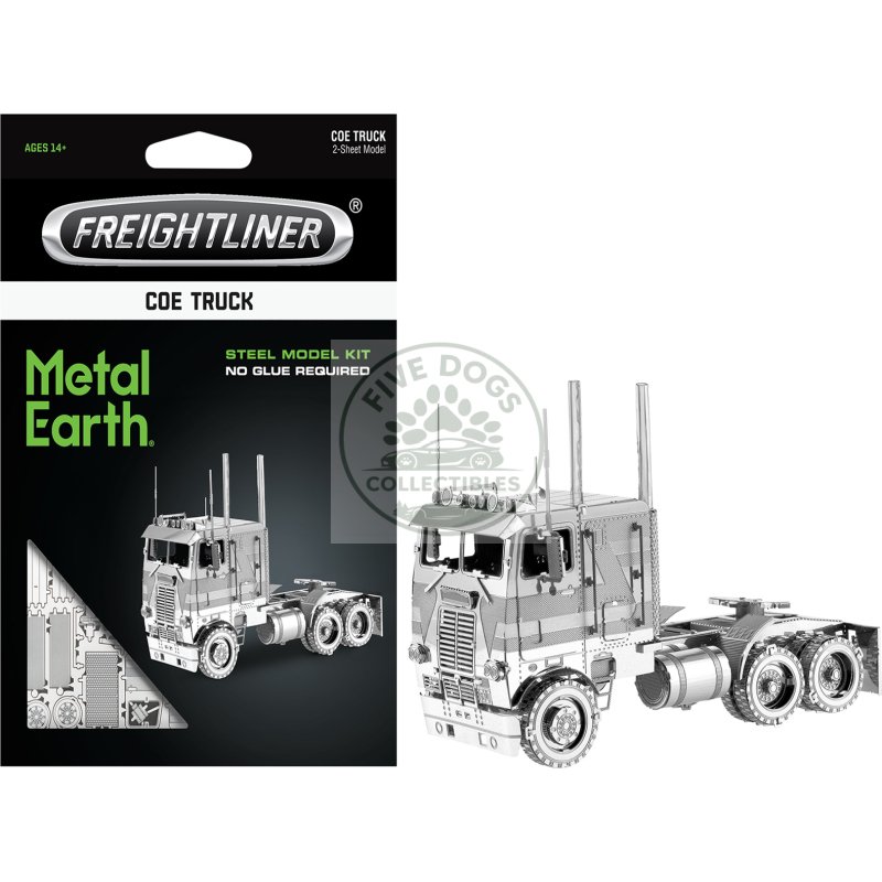 model kit freightliner coe truck (challenging difficulty) steel model by metal earth