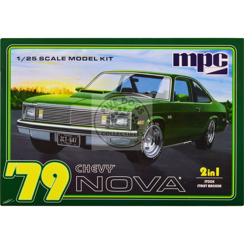 skill 2 model kit 1979 chevrolet nova 2 in 1 kit 1/25 scale model by mpc