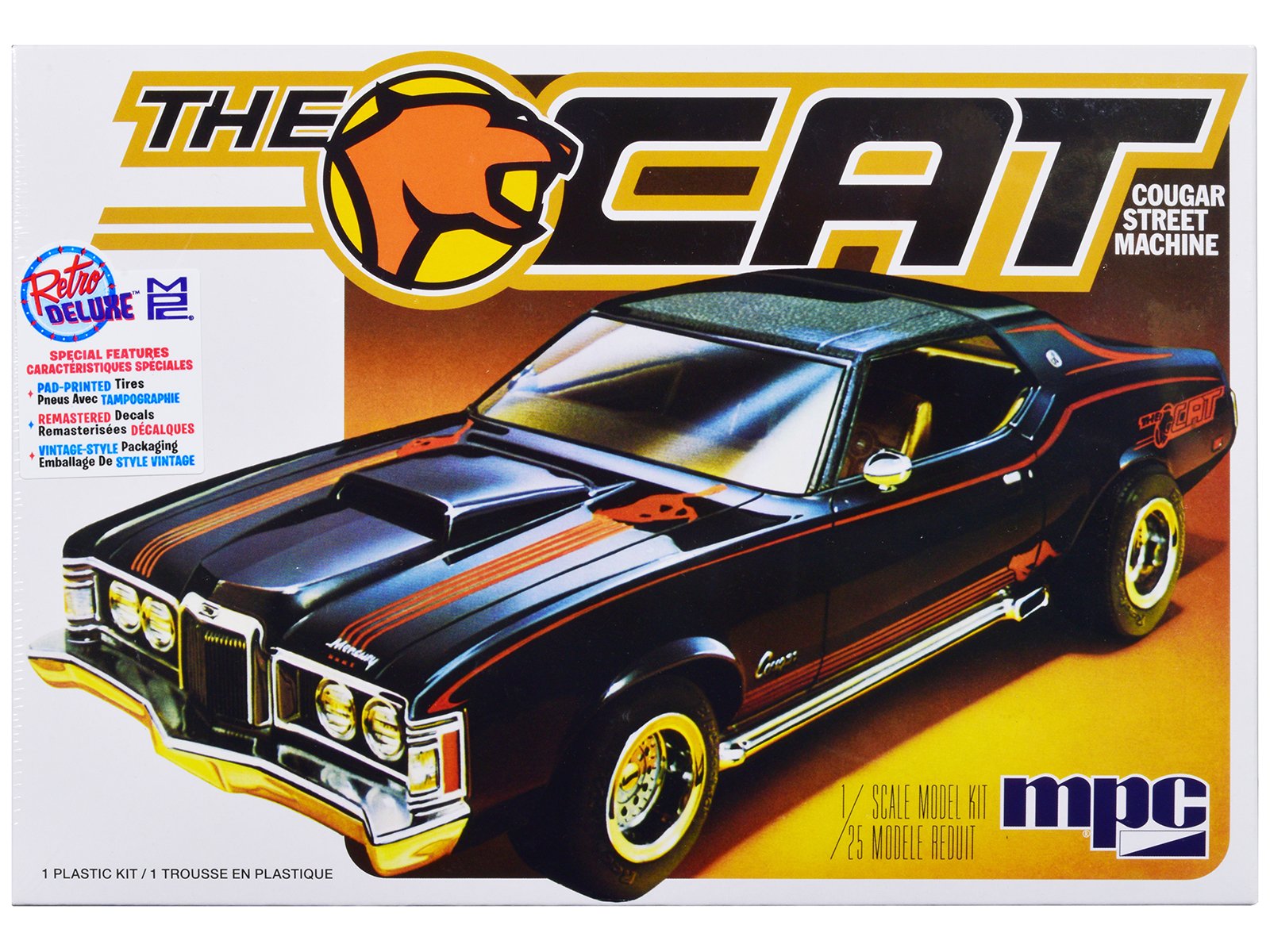 skill 2 model kit 1973 mercury cougar "the cat" 1/25 scale model by mpc skill 2 model kit 1973 mercury cougar "the cat" 1/25 scale model by mpc