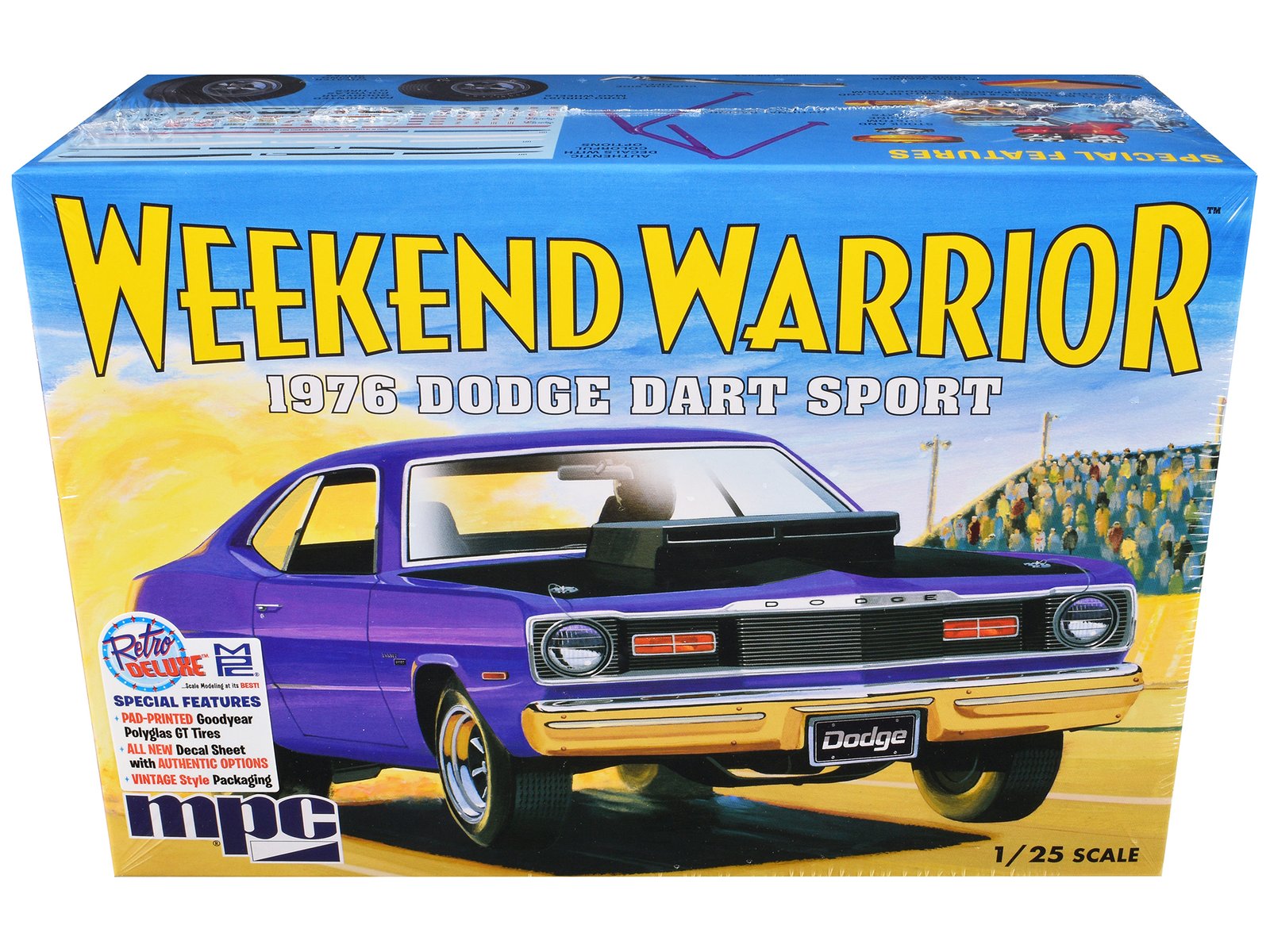 skill 2 model kit 1976 dodge dart sport "weekend warrior" 1/25 scale model by mpc skill 2 model kit 1976 dodge dart sport "weekend warrior" 1/25 scale model by mpc