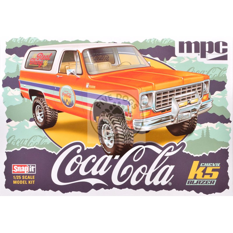 skill 1 model kit chevrolet k5 blazer "coca cola" 1/25 scale model by mpc