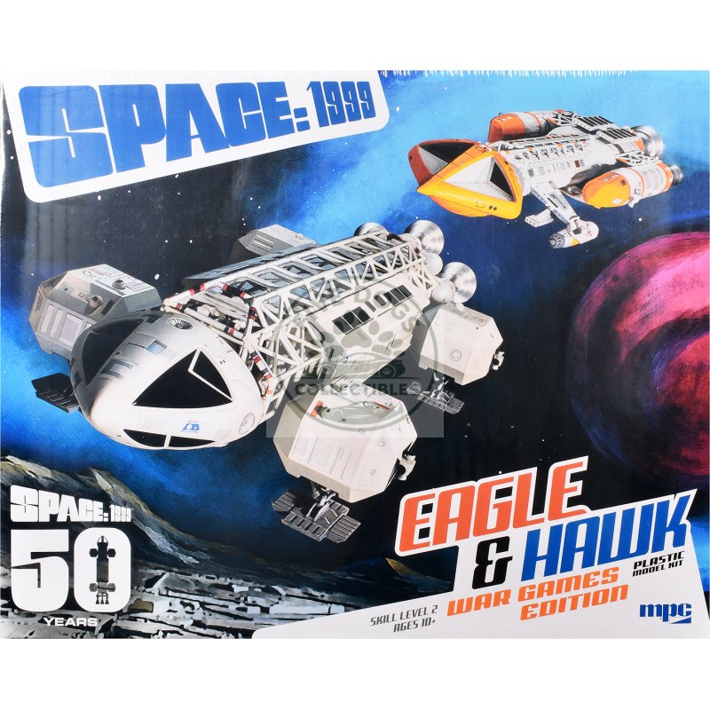 skill 2 model kit eagle and hawk war games edition "space: 1999" (1975 1977) tv series 1/72 scale model by mpc