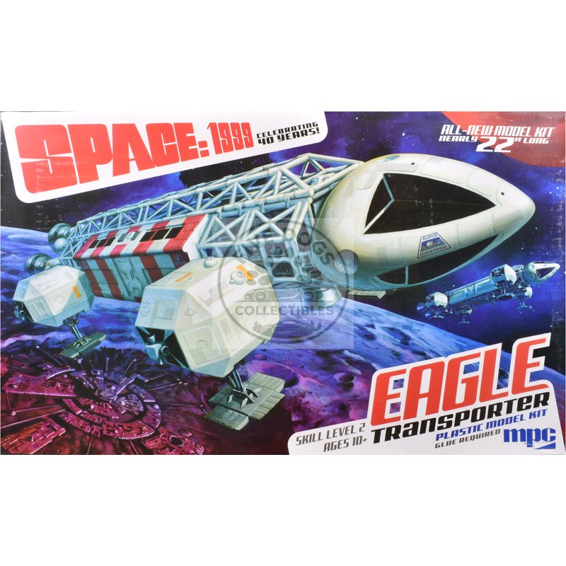 skill 2 model kit eagle transporter spacecraft "celebrating 40 years" "space: 1999" (1975 1977) tv series 1/48 scale model by mpc