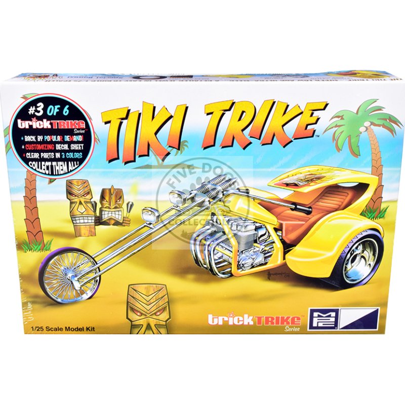 skill 2 model kit tiki trike "trick trikes" series 1/25 scale model by mpc