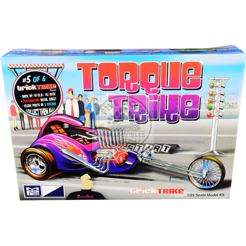 skill 2 model kit torque trike "trick trikes" series 1/25 scale model by mpc