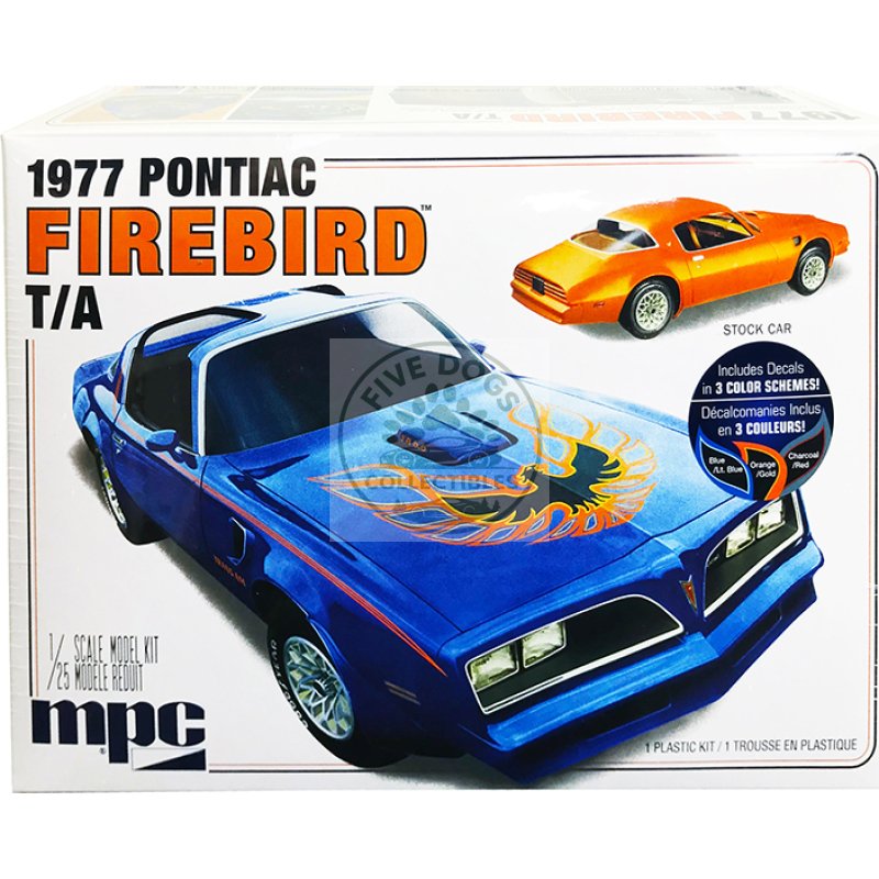 skill 2 model kit 1977 pontiac firebird t/a trans am 1/25 scale model by mpc