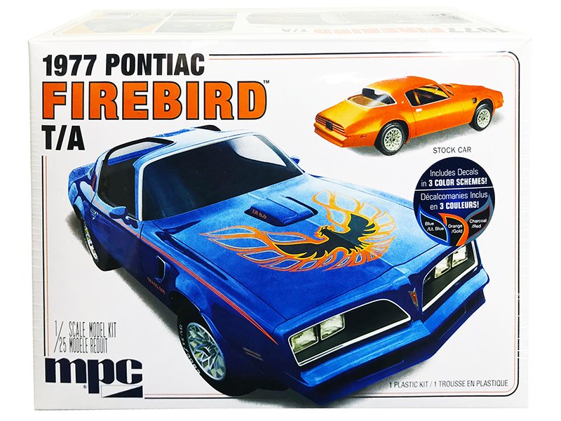 skill 2 model kit 1977 pontiac firebird t/a trans am 1/25 scale model by mpc skill 2 model kit 1977 pontiac firebird t/a trans am 1/25 scale model by mpc