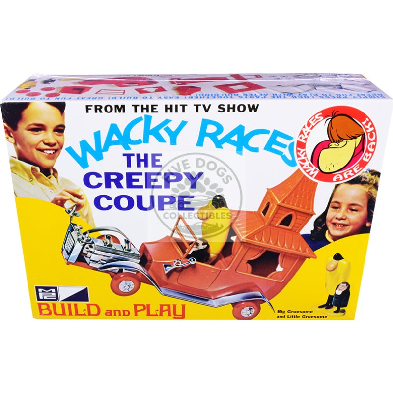 skill 2 snap model kit the creepy coupe with big gruesome and little gruesome figurines "wacky races" (1968) tv series 1/25 scale model by mpc