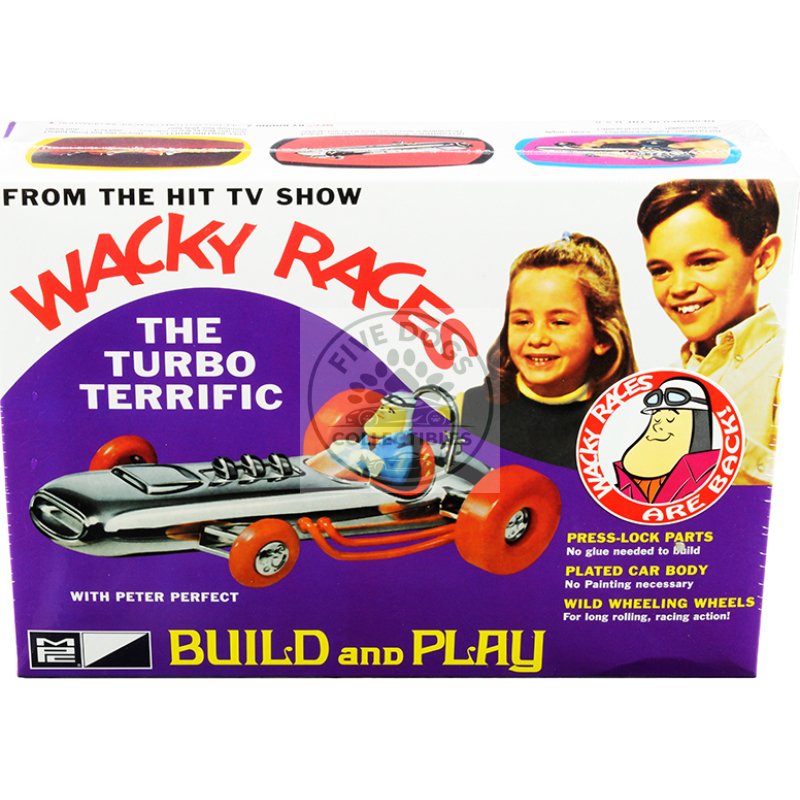 skill 2 snap model kit the turbo terrific with peter perfect figurine "wacky races" (1968) tv series 1/25 scale model by mpc