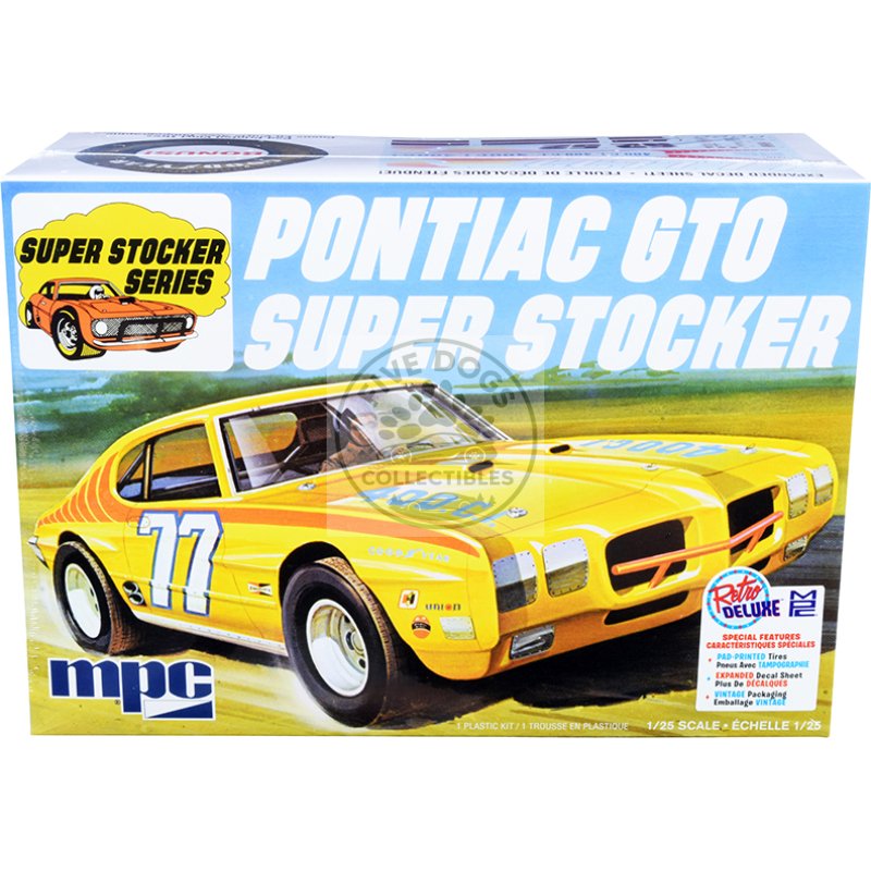 skill 2 model kit 1970 pontiac gto super stocker 1/25 scale model by mpc