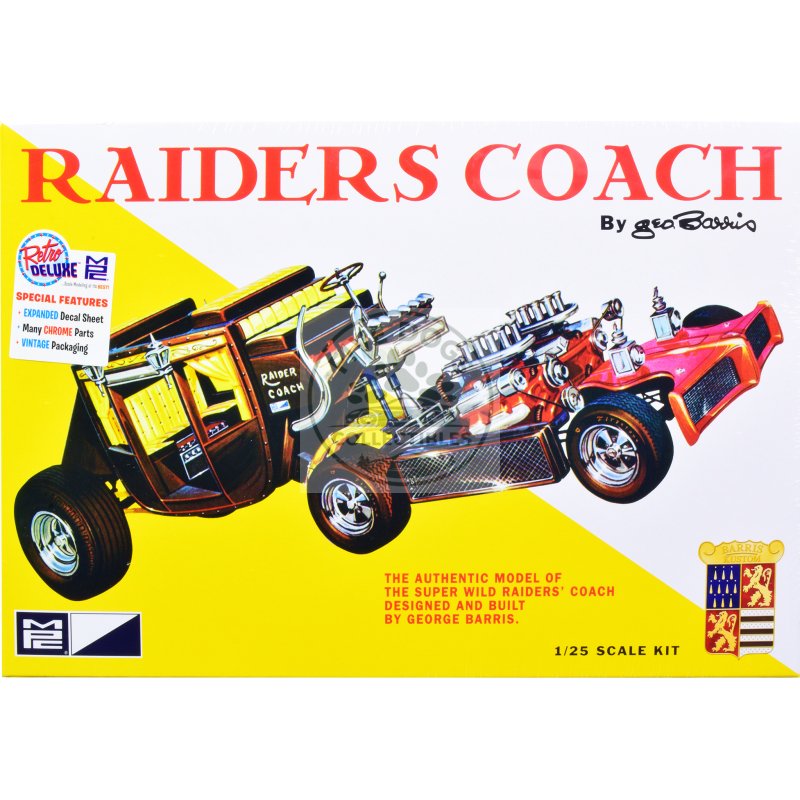 skill 2 model kit george barris' super wild raiders' coach 1/25 scale model by mpc