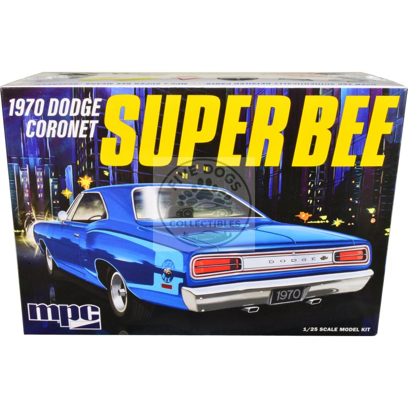 skill 2 model kit 1970 dodge coronet super bee 1/25 scale model by mpc