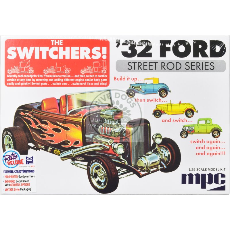 skill 2 model kit 1932 ford street rod series "the switchers" 1/25 scale model by mpc