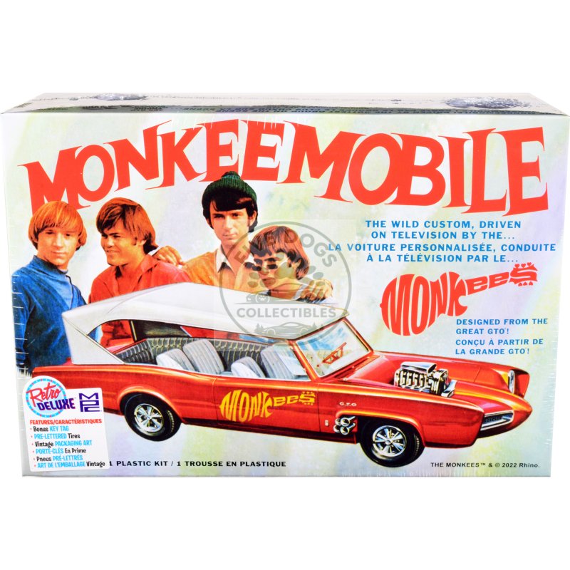 skill 2 model kit monkeemobile "the monkees" (1966 1968) tv series 1/25 scale model car by mpc