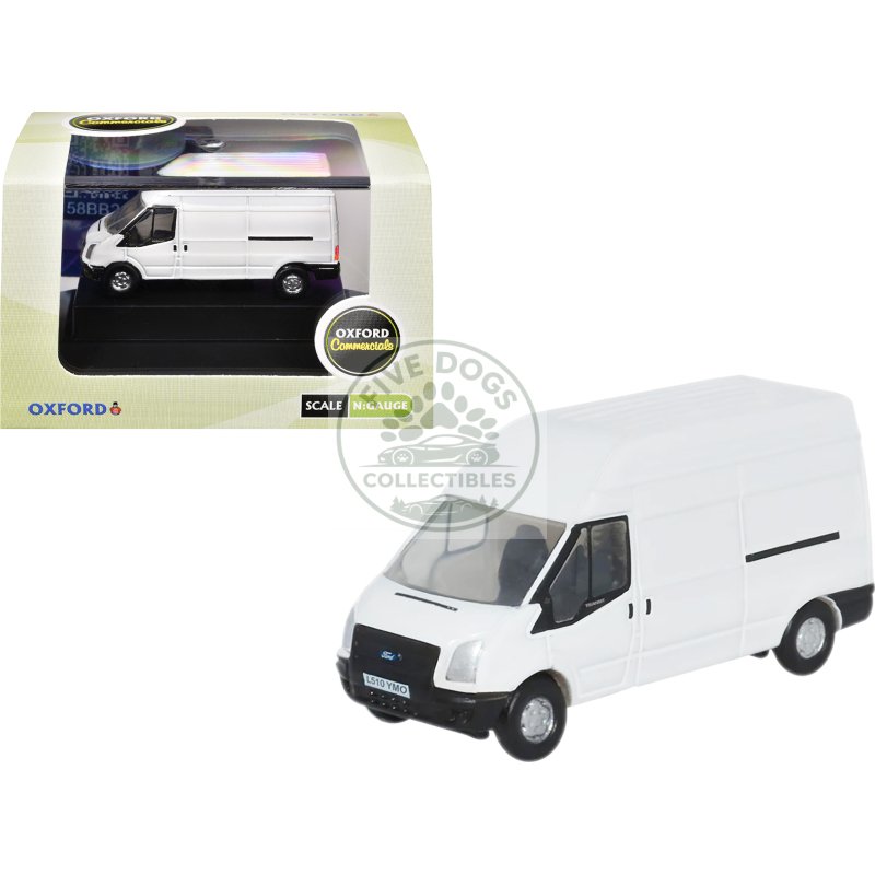 2006 ford transit lwb high roof van white 1/148 (n) scale diecast model car by oxford diecast