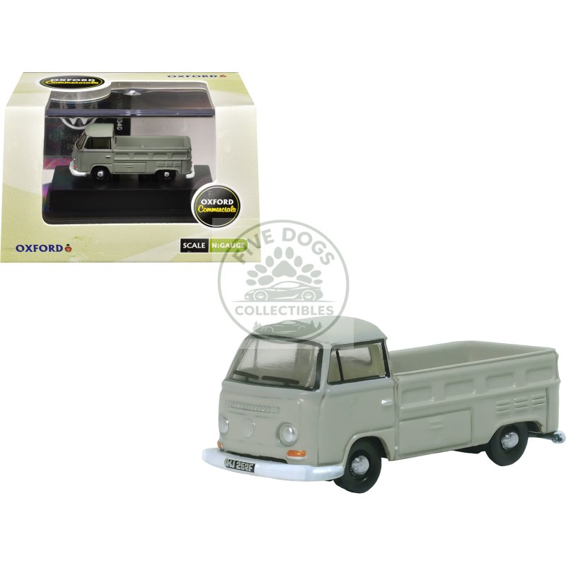 volkswagen t2 pickup truck light gray 1/148 (n) scale diecast model car by oxford diecast