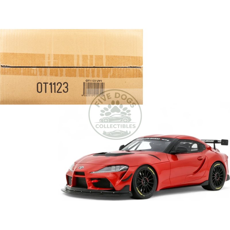 2023 toyota supra gt4 100 edition plasma orange metallic limited edition to 999 pieces worldwide 1/18 model car by otto mobile
