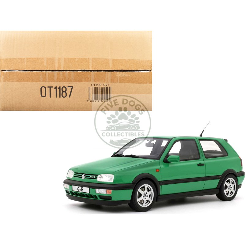 1995 volkswagen golf iii gti salsa green 1/18 model car by otto mobile