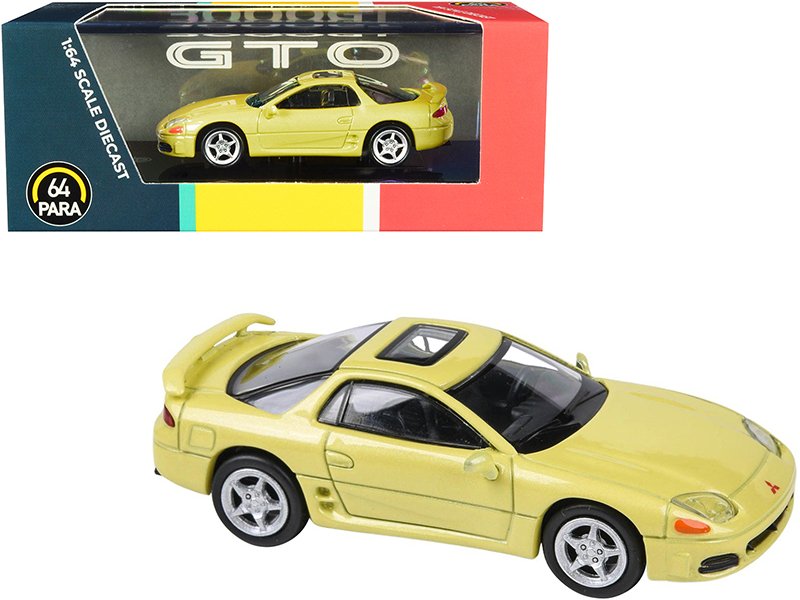 mitsubishi 3000gt gto with sunroof martinique yellow pearl 1/64 diecast model car by paragon mitsubishi 3000gt gto with sunroof martinique yellow pearl 1/64 diecast model car by paragon