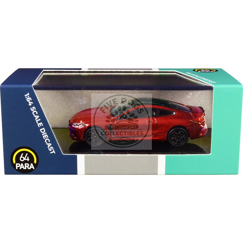 bmw m8 coupe motegi red metallic with black top 1/64 diecast model car by paragon