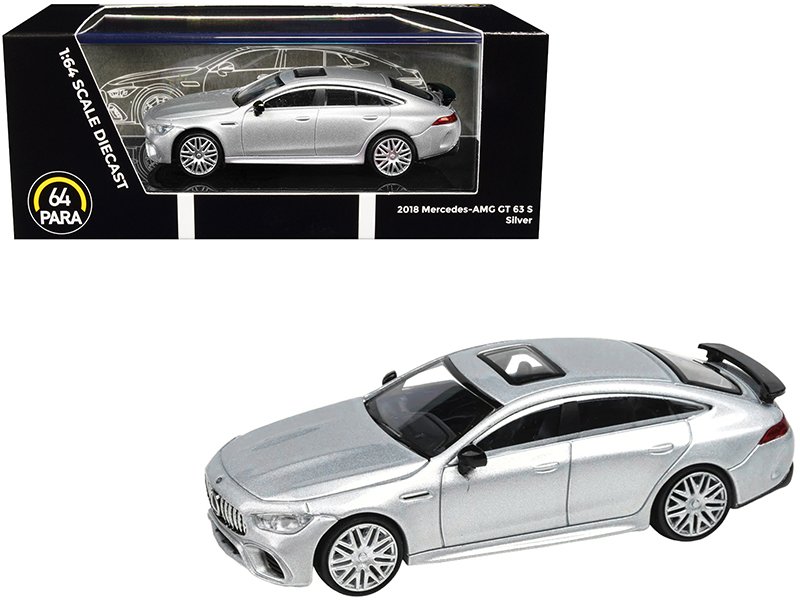 2018 mercedes amg gt 63 s with sunroof silver metallic 1/64 diecast model car by paragon models 2018 mercedes amg gt 63 s with sunroof silver metallic 1/64 diecast model car by paragon models